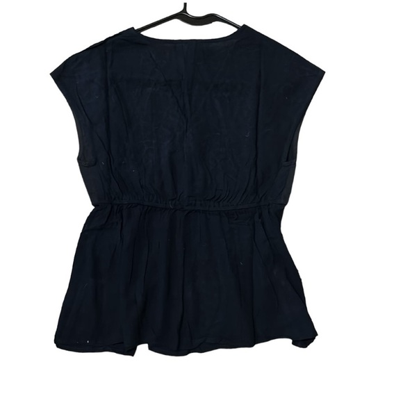 Anthropologie Blank London Patchwork Top Black Silver S/M/L - Picture 3 of 3